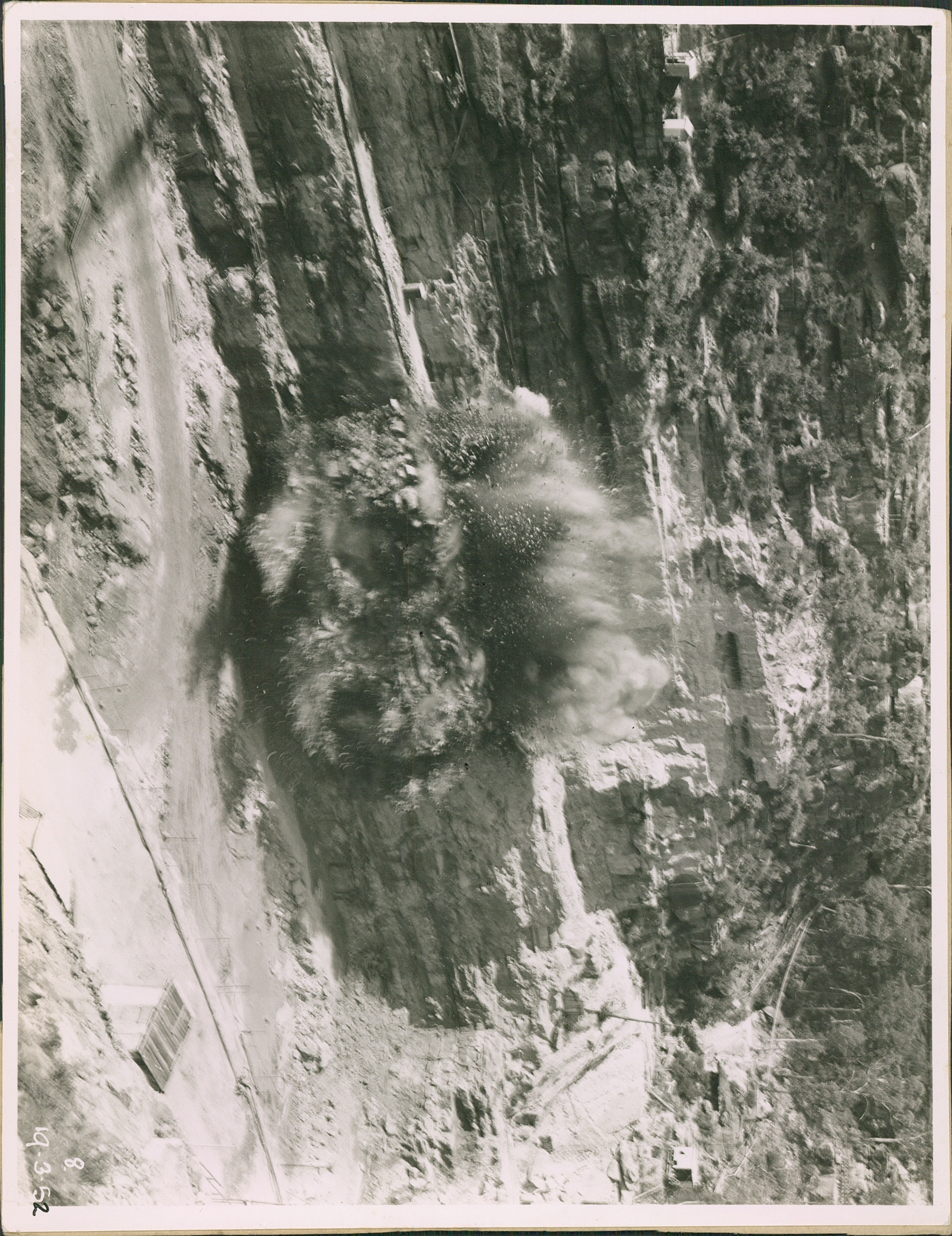 Construction workers at the dam site